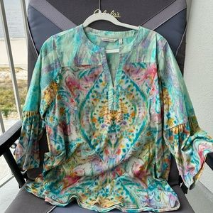 Soft Surroundings blouse with very pretty sleeves.